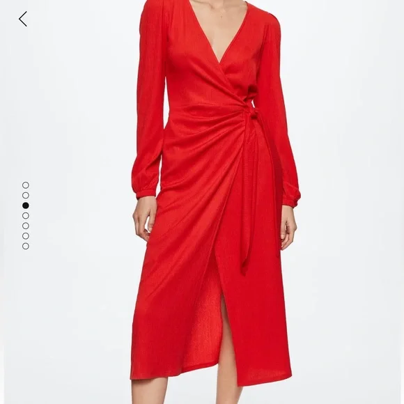 strapless open back dress Combault Burgundy Silky Long Sleeved Dress